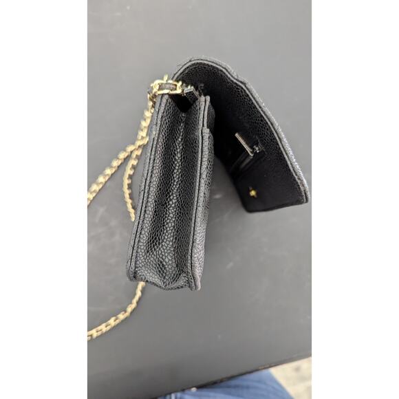 Chanel Wallet on Chain Quilted Caviar Black Authentic 7 X 5 X 2" Crossbody - Picture 7 of 16